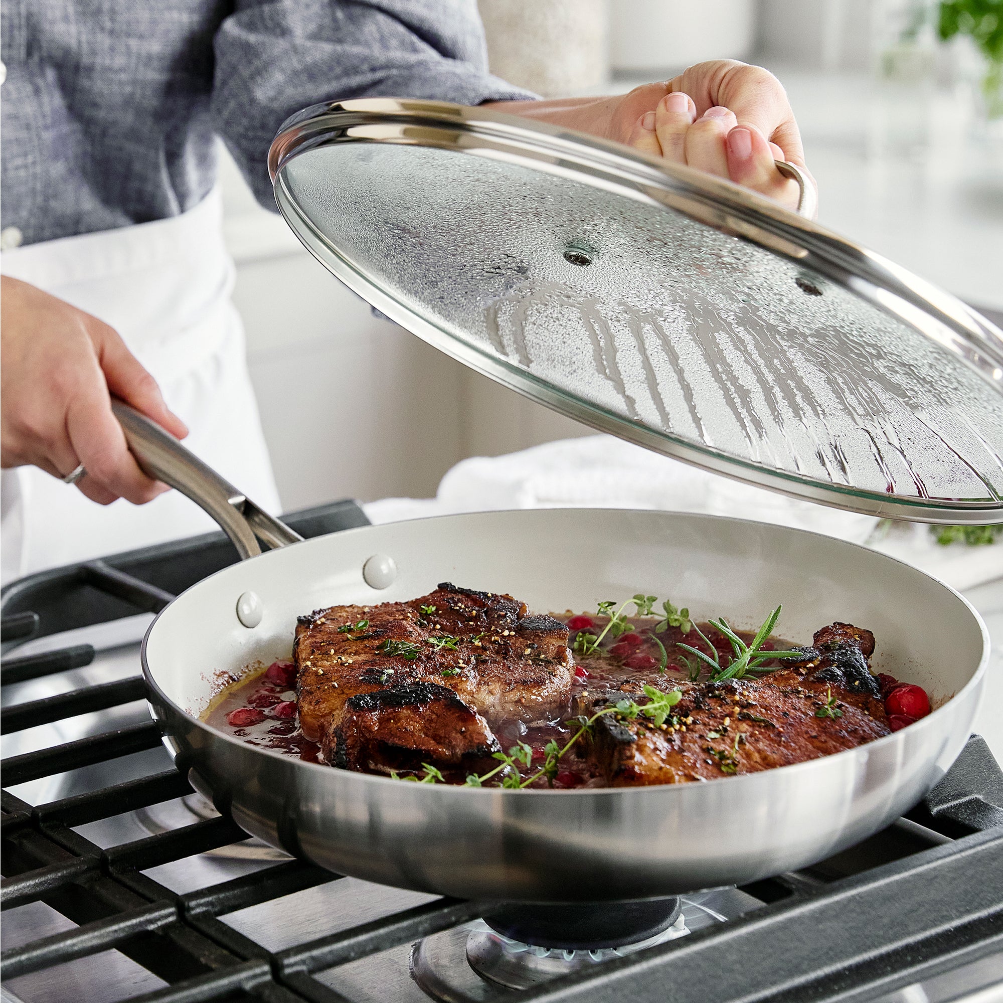greenlife-stainless-pro-12-inch-frypan-with-lid image 3
