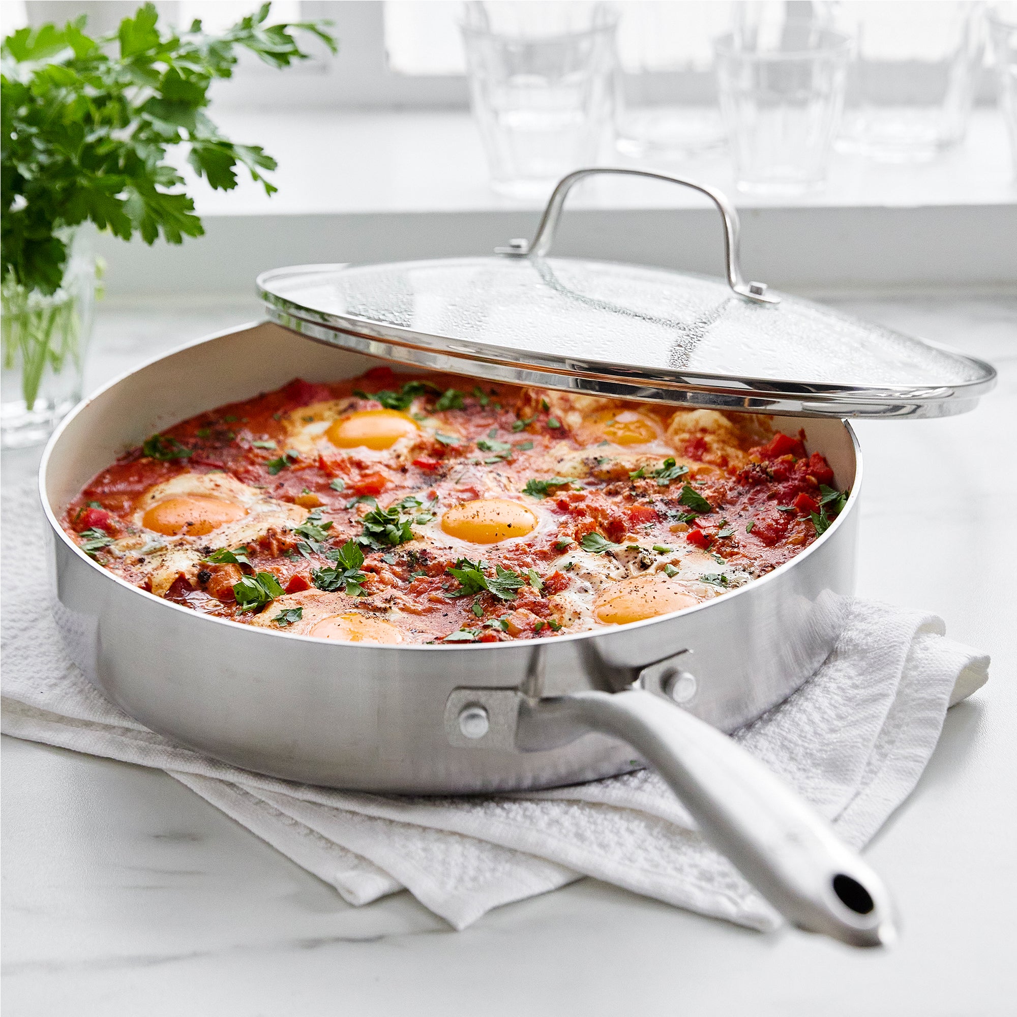 greenlife-stainless-pro-3-75-quart-saut-pan-with-lid-3-ply-induction-compatible- image 3