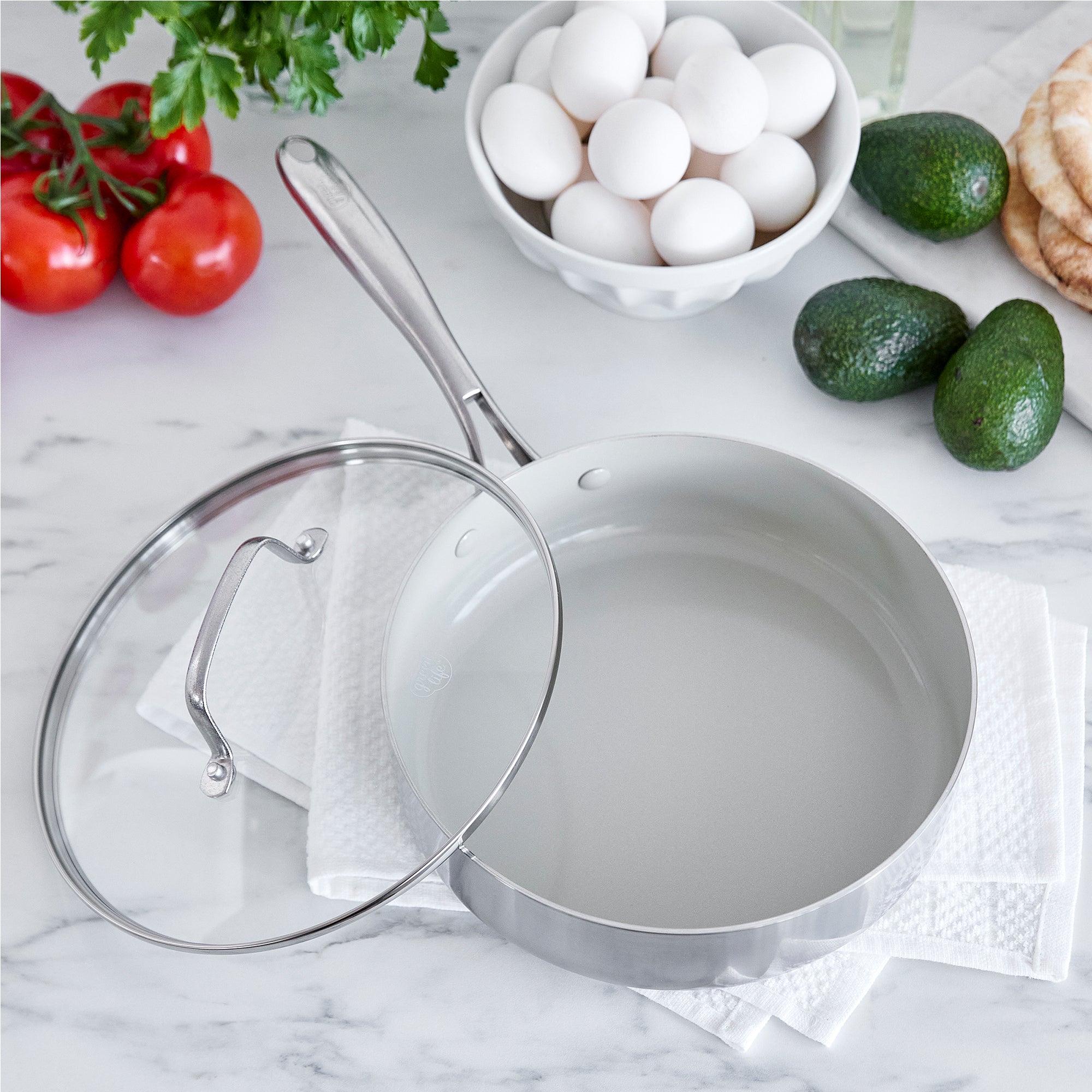 greenlife-stainless-pro-3-75-quart-saut-pan-with-lid-3-ply-induction-compatible- image 2
