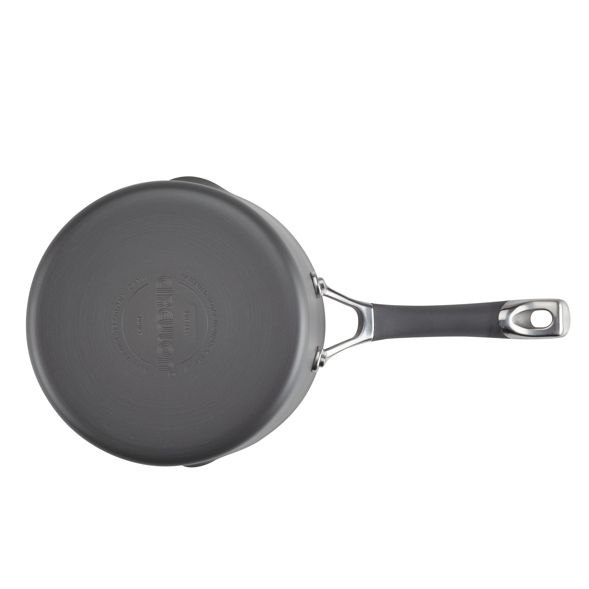 circulon-3-quart-hard-anodized-nonstick-straining-saucepan image 2