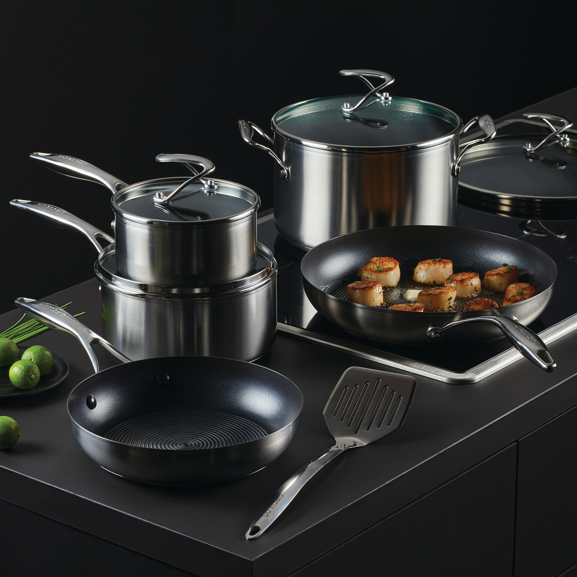 circulon-10-piece-hybrid-stainless-steel-cookware-set-induction-compatible image 2
