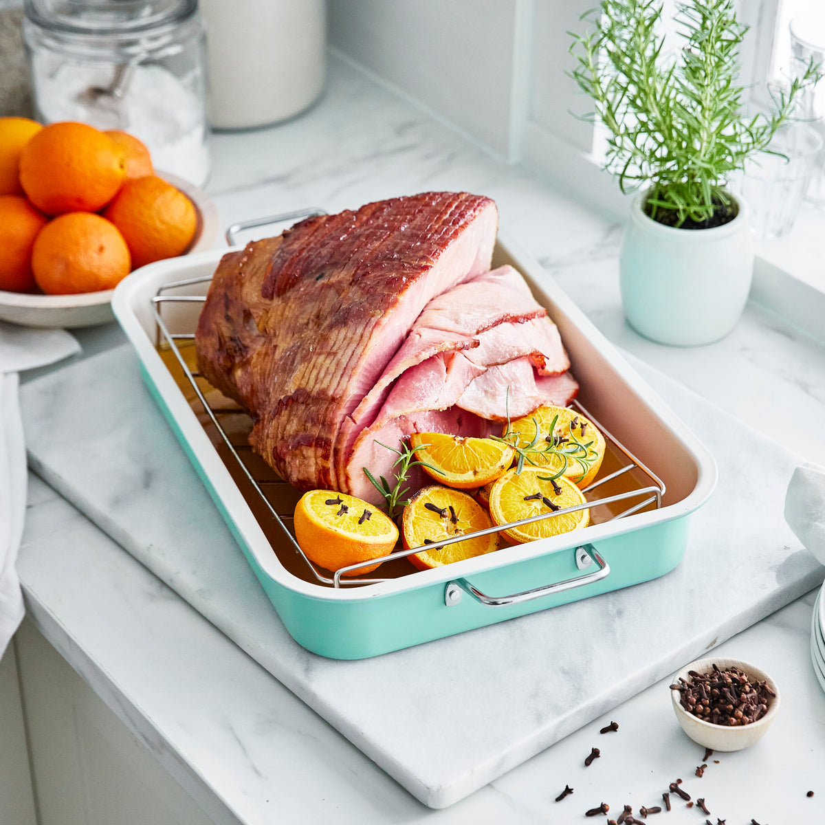 greenlife-roaster-with-rack-ceramic-nonstick-roasting-pan image 3