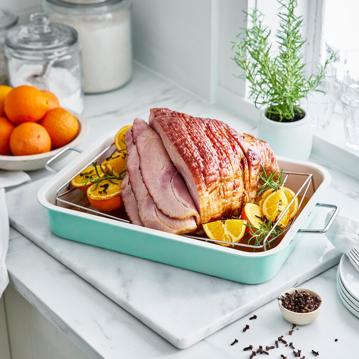 greenlife-roaster-with-rack-ceramic-nonstick-roasting-pan image 4
