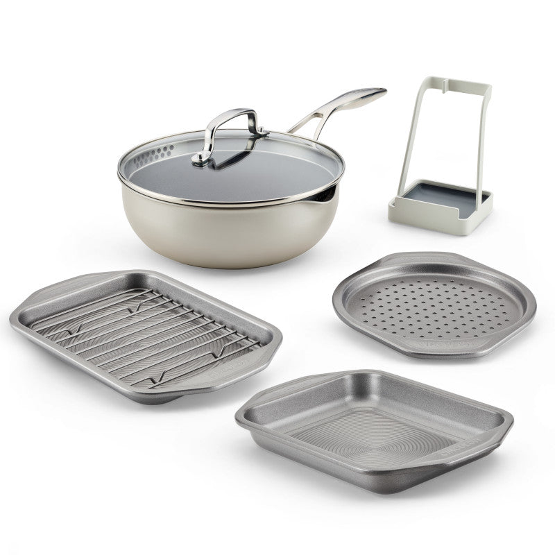 circulon-infinity-7-piece-apartment-bundle-scratchdefense-pan-toaster-oven-bakew image 1