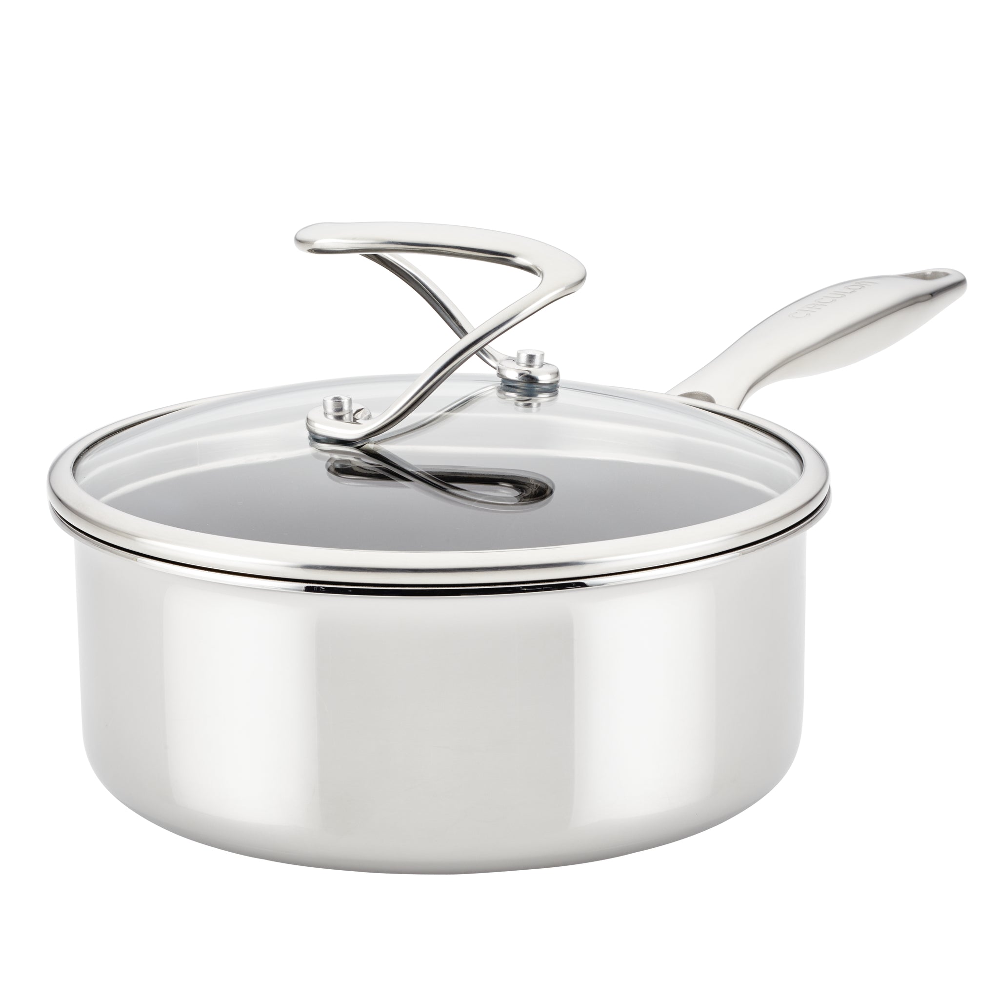 circulon-2-quart-steelshield-tri-ply-clad-nonstick-covered-saucepan image 1
