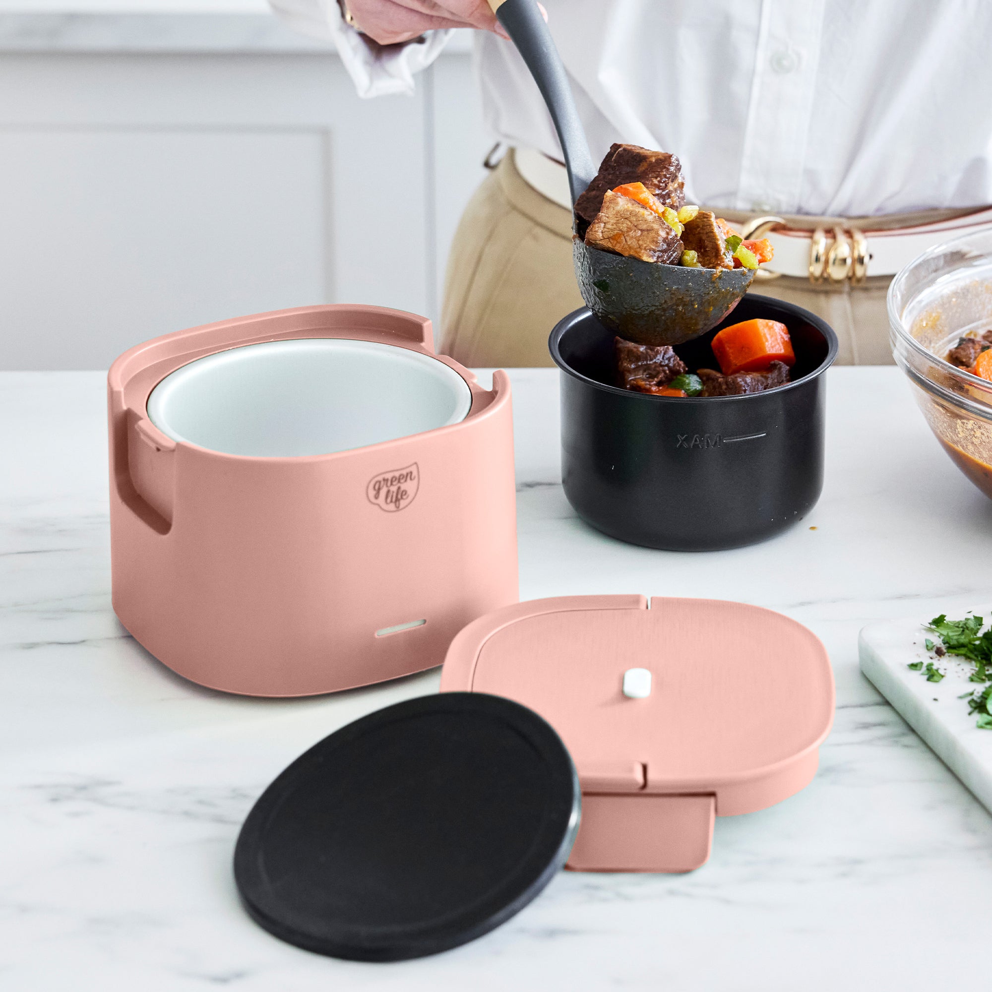 greenlife-electric-lunch-box-portable-food-warmer-with-pfas-free-nonstick-bowl image 2