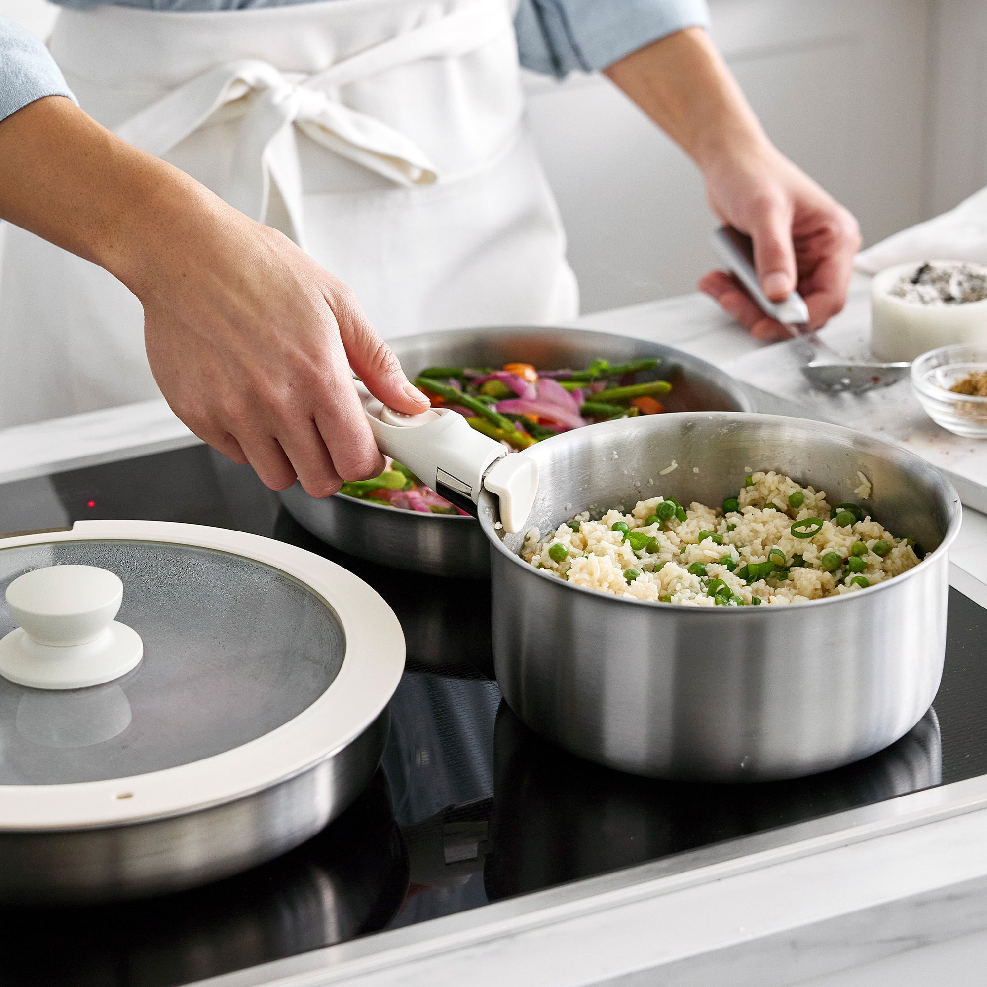 greenlife-click-10-piece-uncoated-cookware-set-3-ply-stainless-steel-stackable image 3