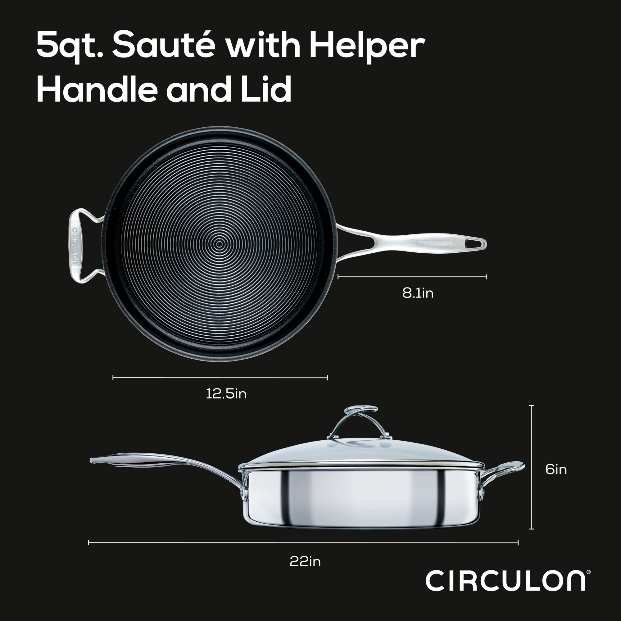circulon-5-qt-tri-ply-clad-nonstick-saut-pan image 8