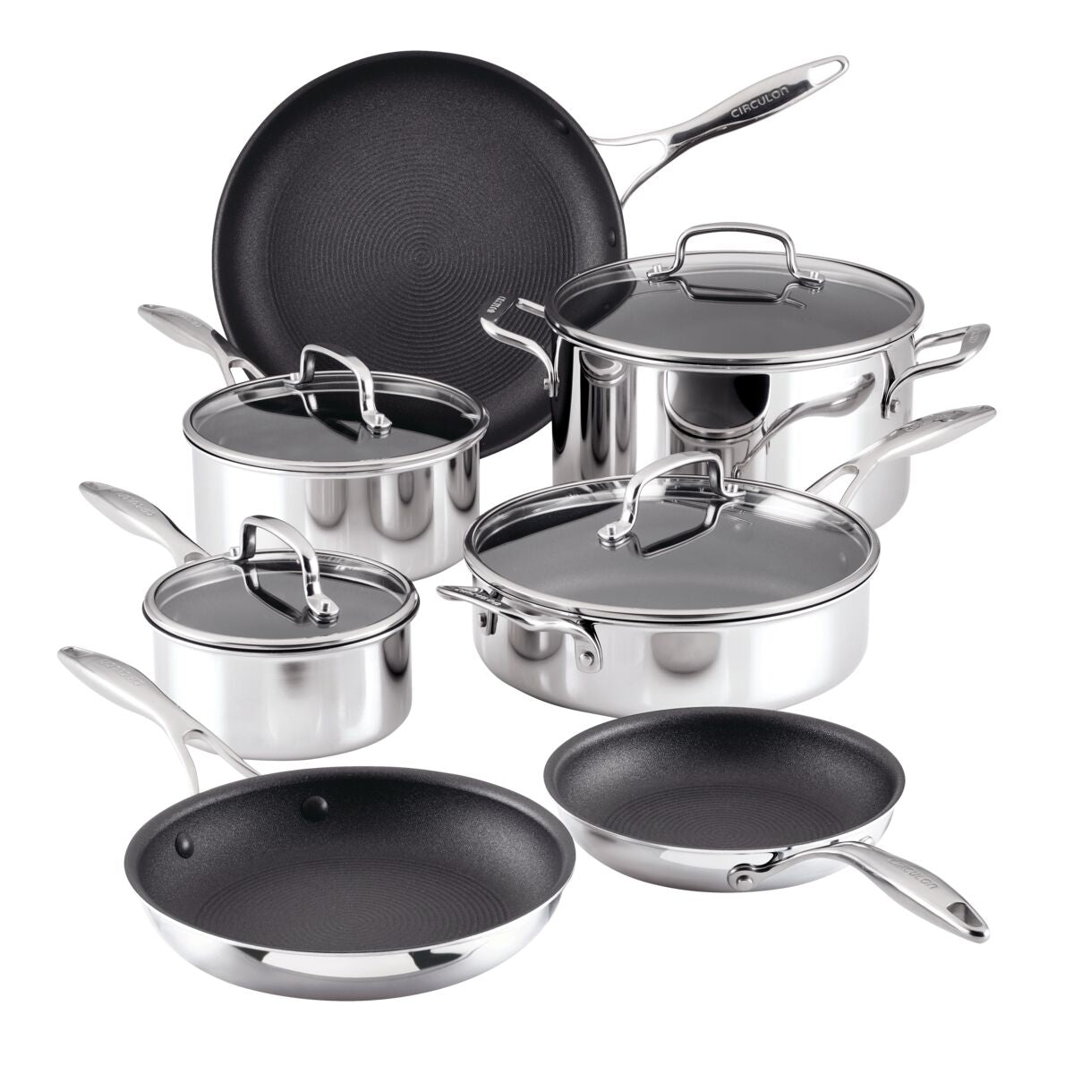 circulon-c1-scratchdefense-11-piece-clad-nonstick-cookware-set image 1