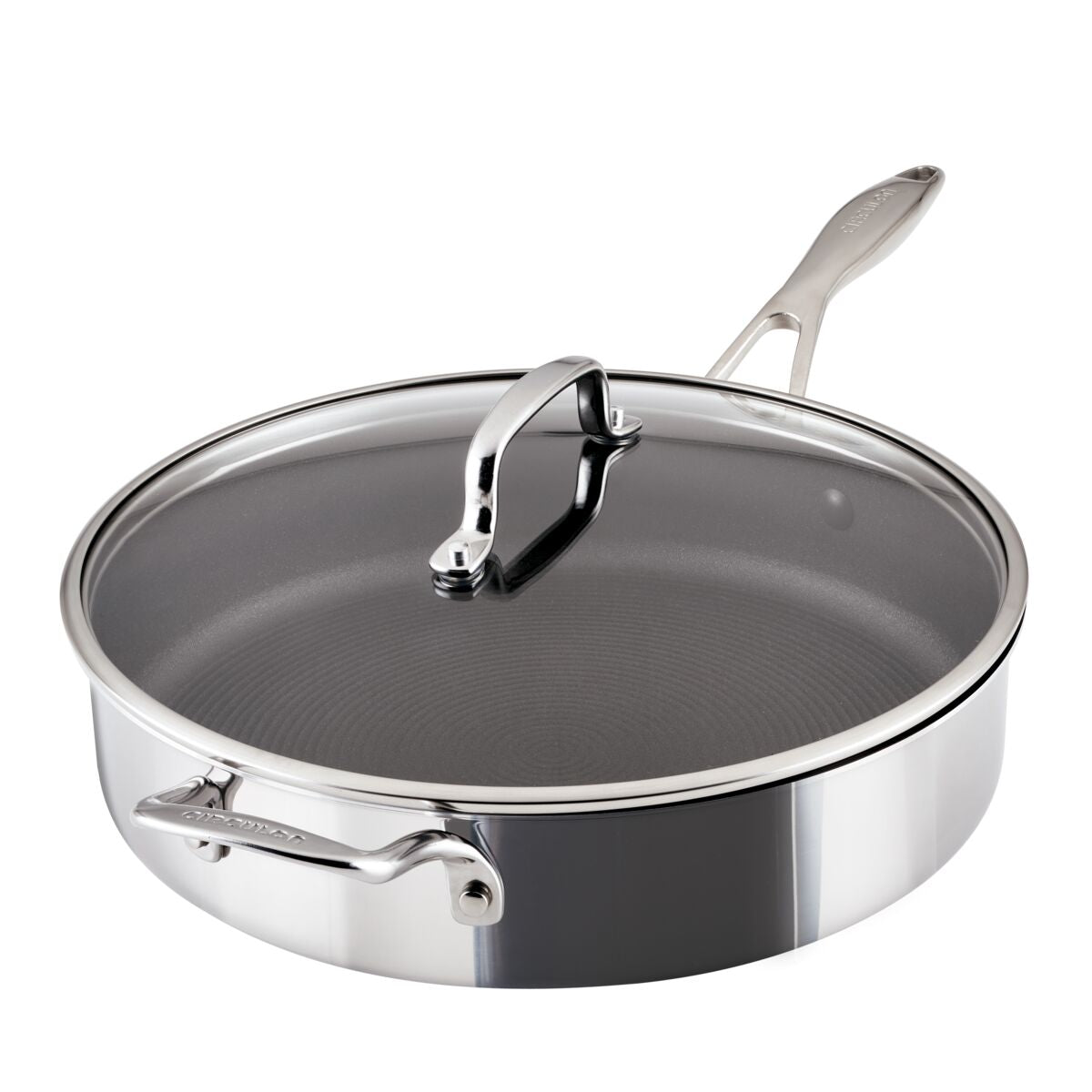 circulon-c1-5-quart-scratchdefense-nonstick-saut-pan-with-lid-and-helper-handle image 1
