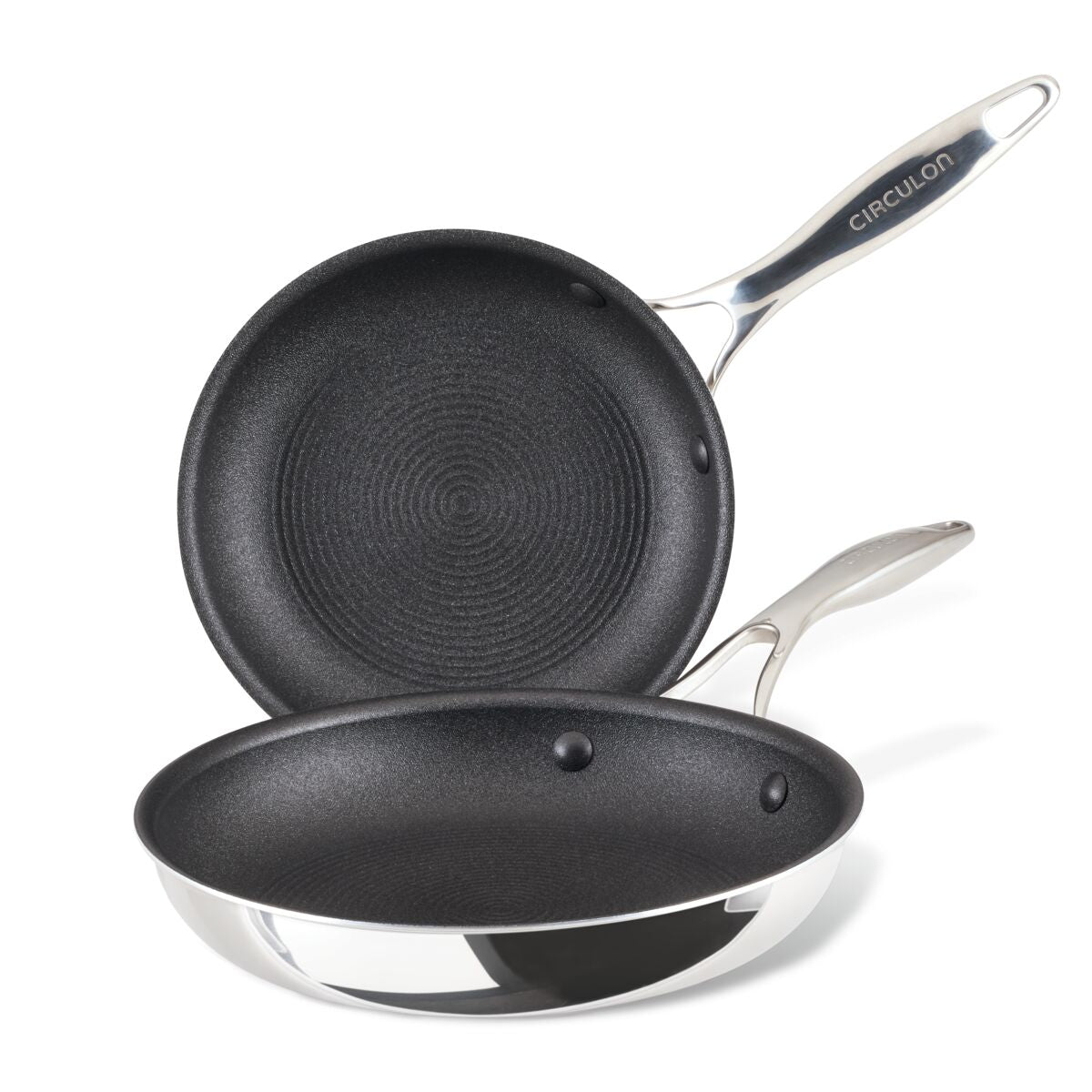 circulon-c1-scratchdefense-nonstick-clad-frying-pan-set-8-5-10 image 1