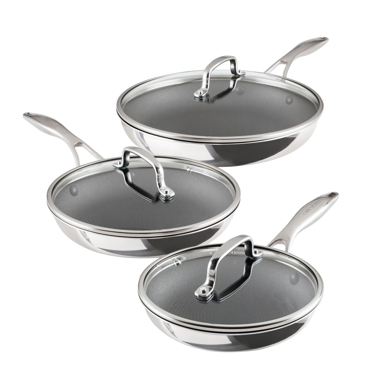 circulon-c1-scratchdefense-6-piece-clad-nonstick-frying-pan-set image 1