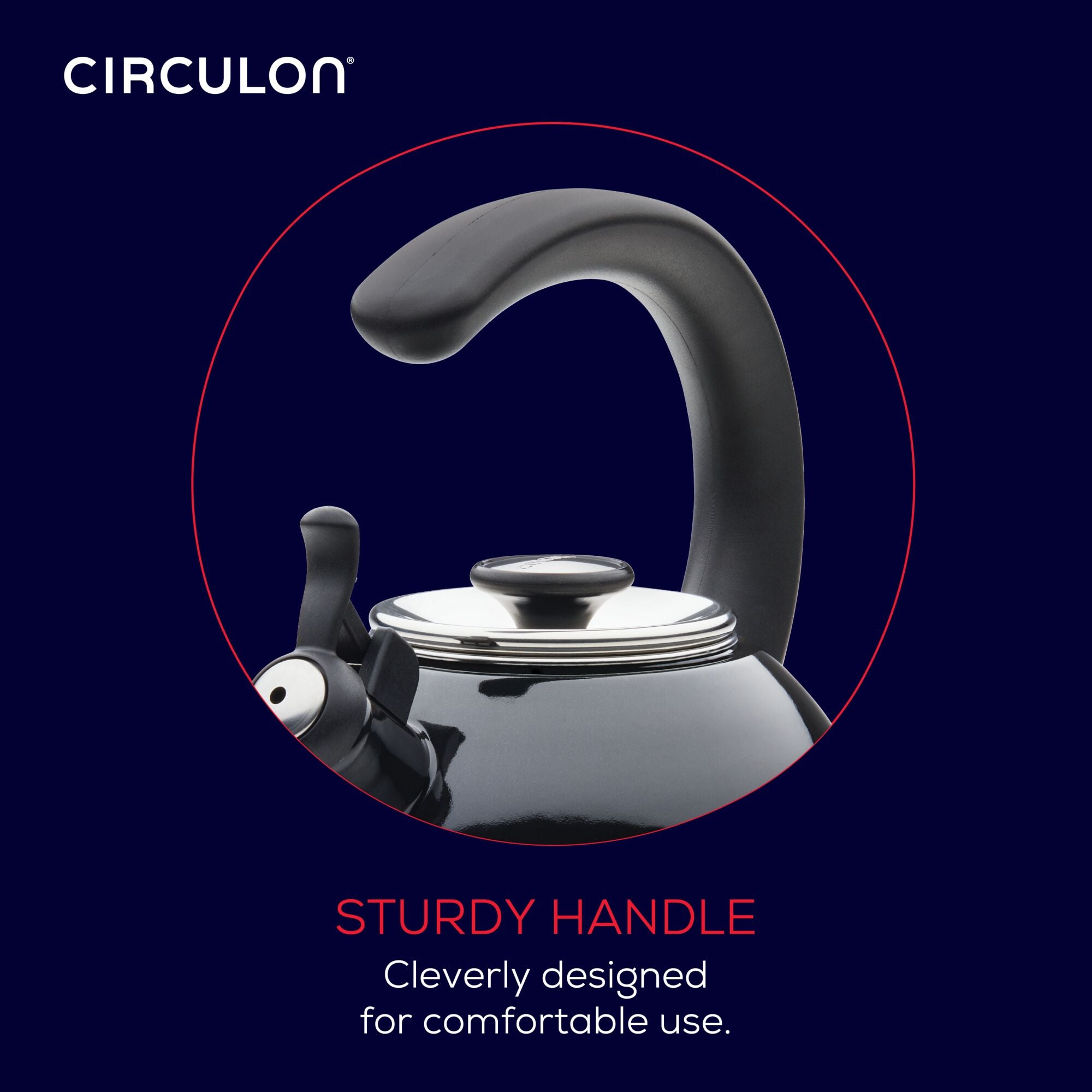 circulon-2-quart-whistling-teakettle-with-flip-up-spout image 6