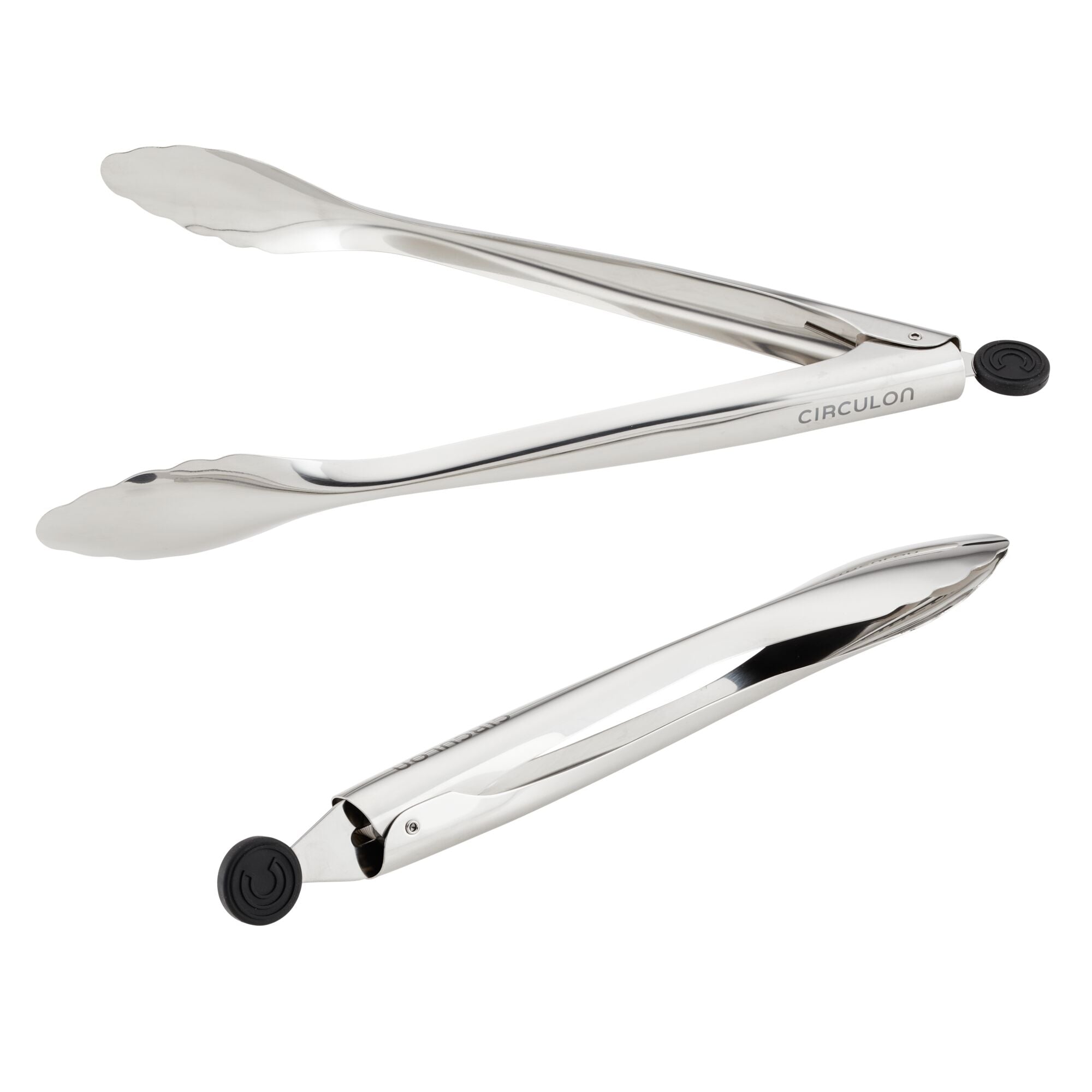 circulon-tools-2-piece-stainless-steel-locking-tongs-set-dishwasher-safe-kitchen image 1
