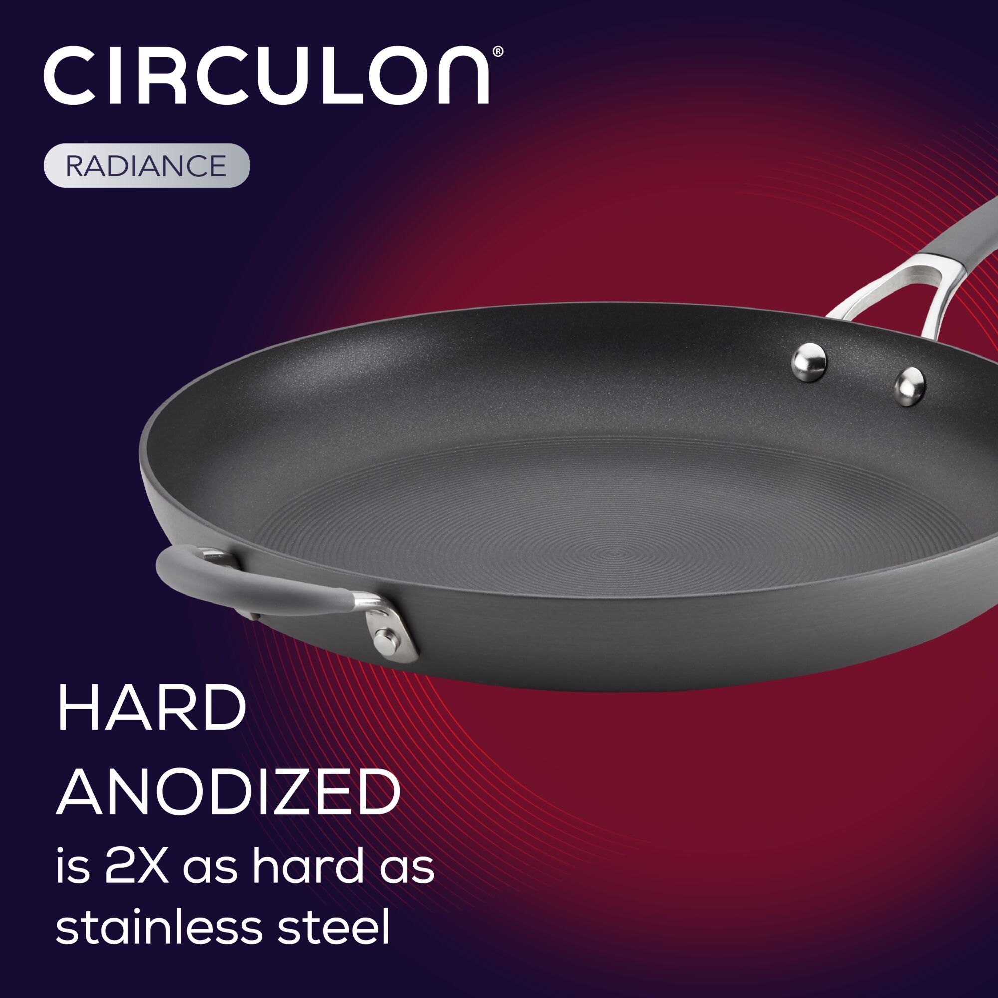 circulon-14-inch-hard-anodized-nonstick-frying-pan-with-helper-handle image 3