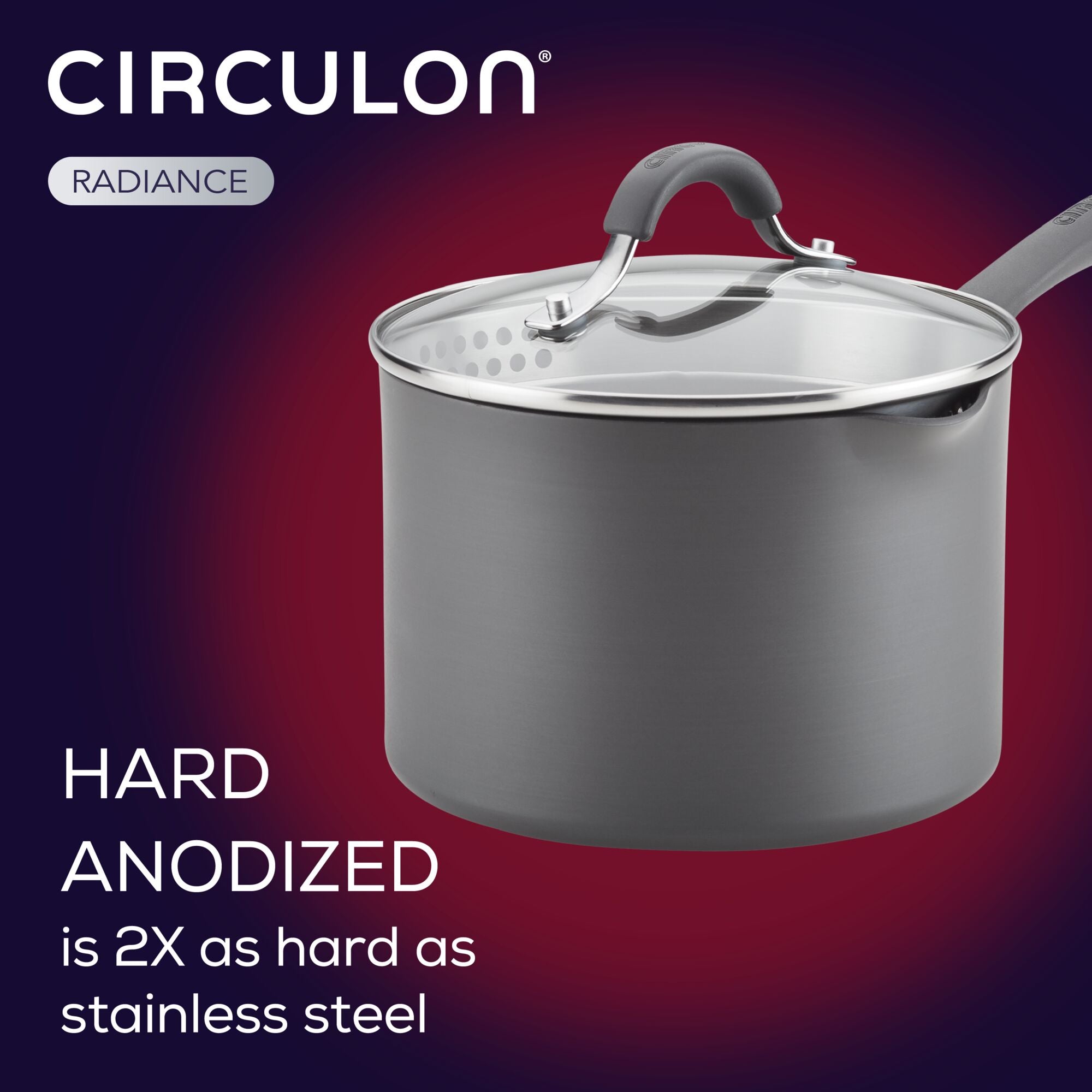 circulon-3-quart-hard-anodized-nonstick-straining-saucepan image 4