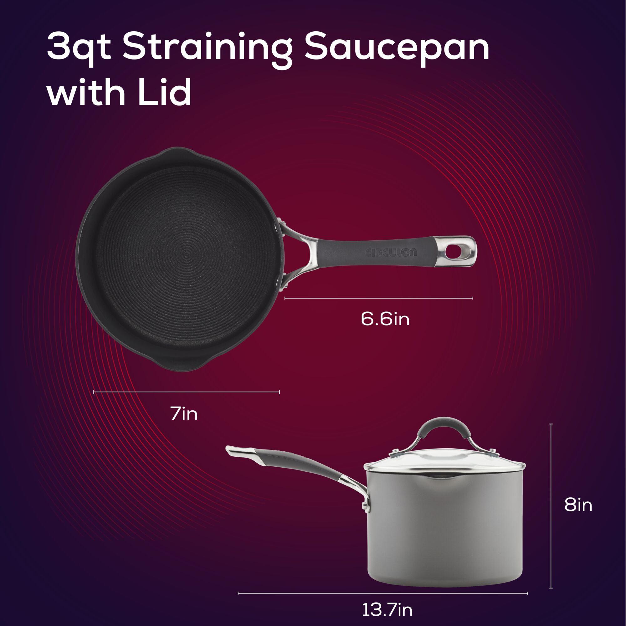 circulon-3-quart-hard-anodized-nonstick-straining-saucepan image 7