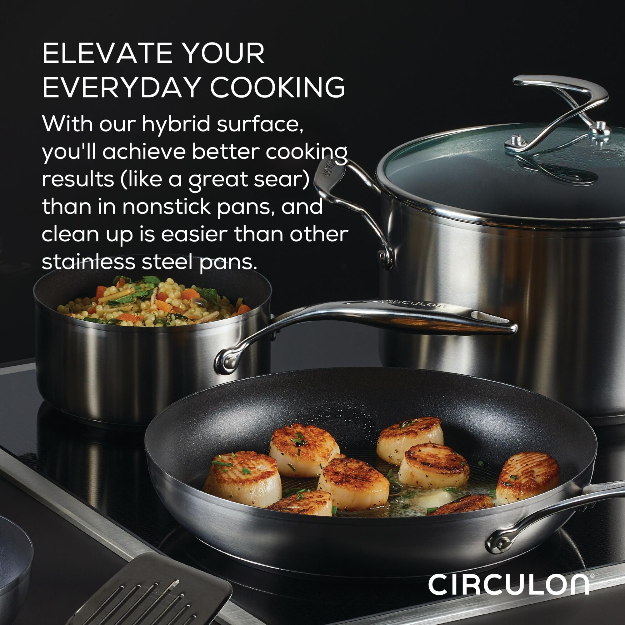 circulon-8-10-25-hybrid-stainless-steel-open-frying-pans image 3